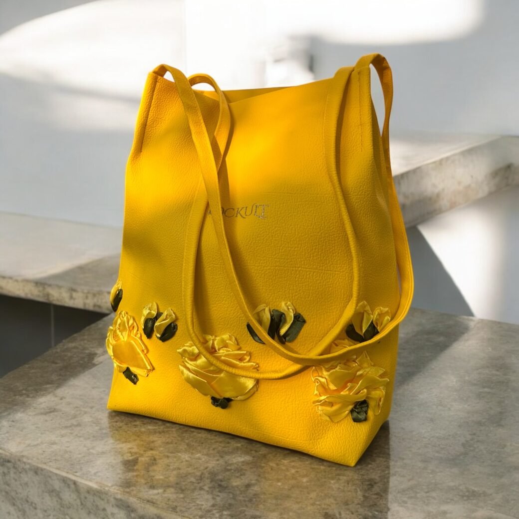 Yellow Floral Strap Bag - Image 4
